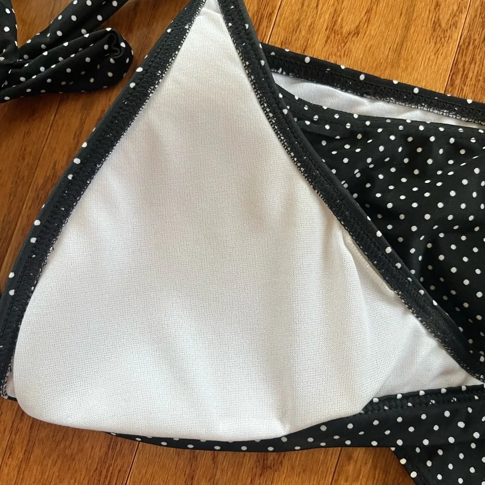 ROXY Black Polka Dot Bikini - Picture 4 of 6